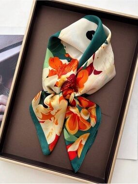 Bold floral wild rag western scarf • new!